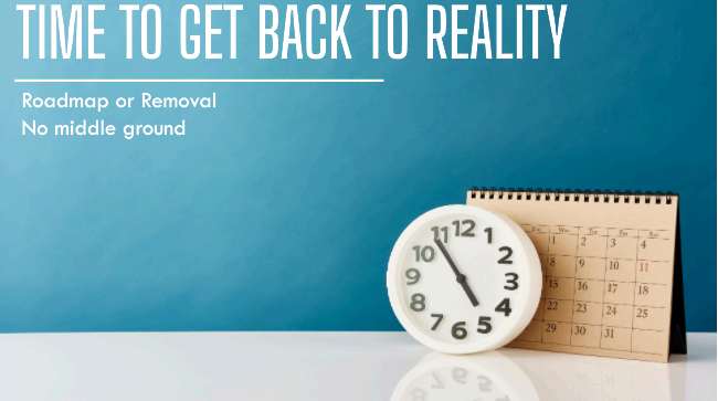 Time to get back to reality : dans la roadmap ou supprimé, pas de demi-mesure.