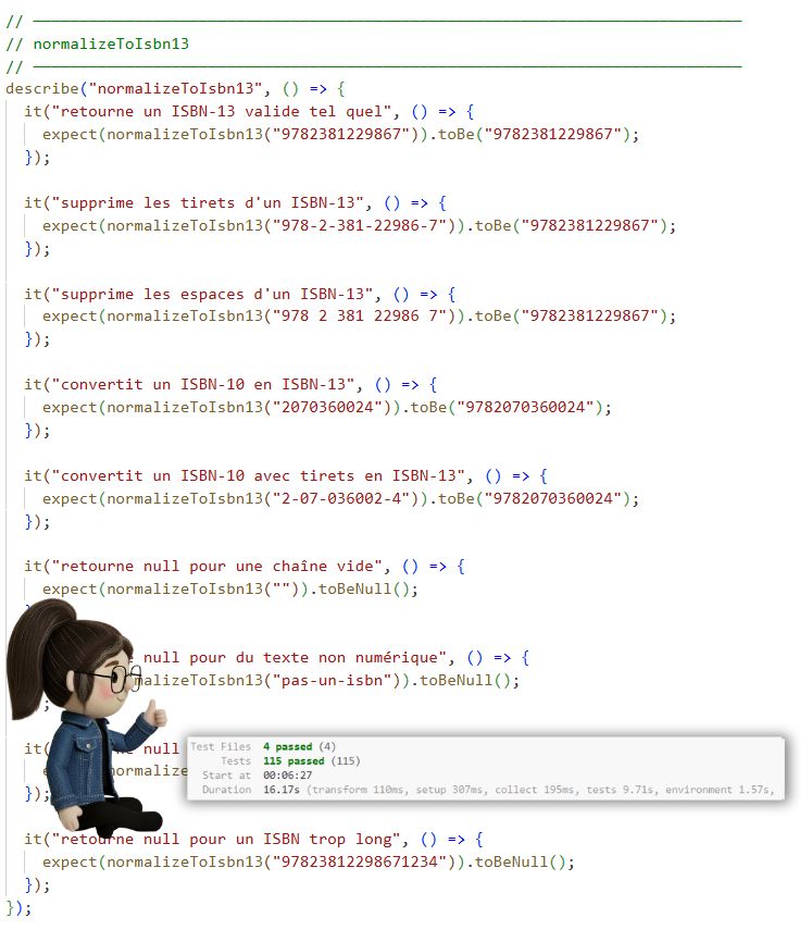 Ma première demande sur Claude Code : des tests sur tout ce qui peut l'être.
